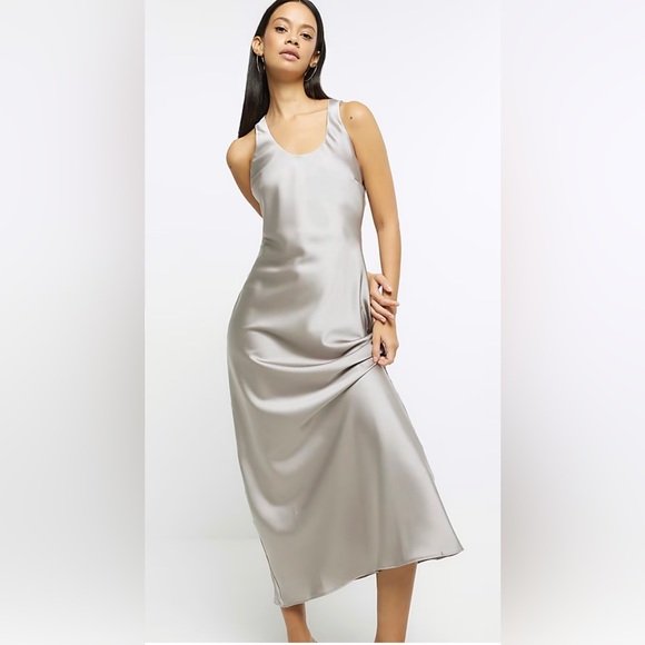 ✨NWT‼️ River Island Satin Slip Dress - Picture 4 of 12